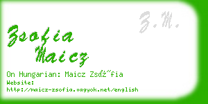 zsofia maicz business card